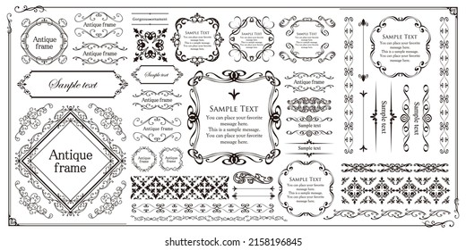 Fashionable frame. Design template. A set of gorgeous foreheads.