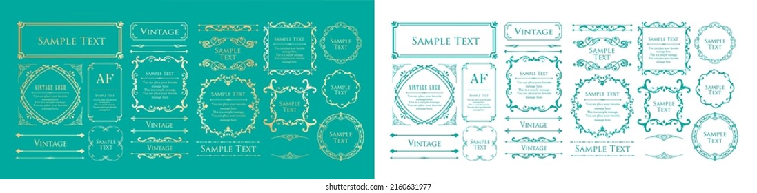 Fashionable frame. Design template. A set of gorgeous foreheads.
