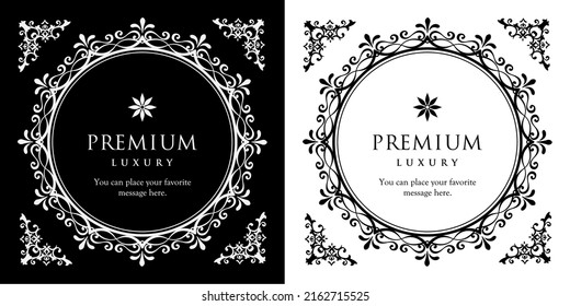 Fashionable frame. Design template. A set of gorgeous foreheads.