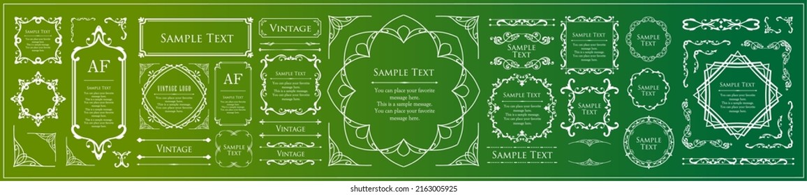 Fashionable frame. Design template. A set of gorgeous foreheads.
