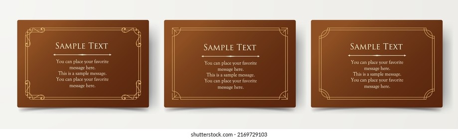 Fashionable frame. Design template. A set of gorgeous foreheads.