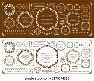 Fashionable frame. Design template. A set of gorgeous foreheads.