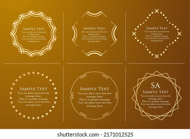Fashionable frame. Design template. A set of gorgeous foreheads.