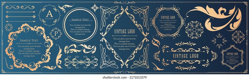 Fashionable frame. Design template. A set of gorgeous foreheads.