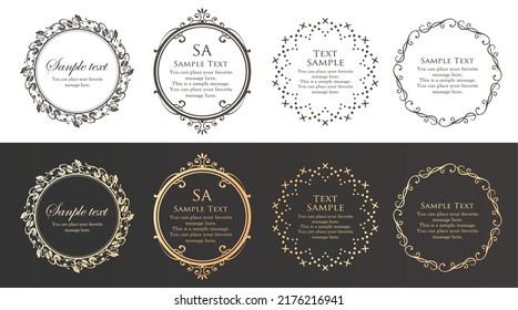 Fashionable frame. Design template. A set of gorgeous foreheads.

