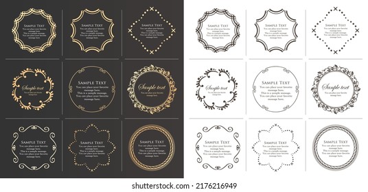 Fashionable frame. Design template. A set of gorgeous foreheads.
