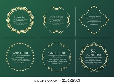 Fashionable frame. Design template. A set of gorgeous foreheads.