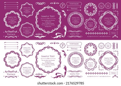 Fashionable frame. Design template. A set of gorgeous foreheads.