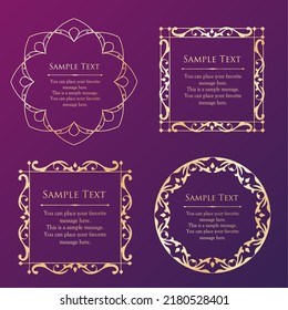 Fashionable frame. Design template. A set of gorgeous foreheads.
