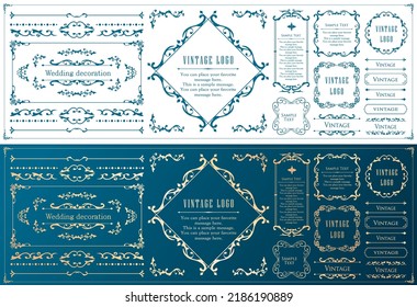 Fashionable frame. Design template. A set of gorgeous foreheads.