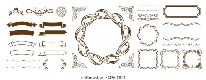 Fashionable frame. Design template. A set of gorgeous foreheads.