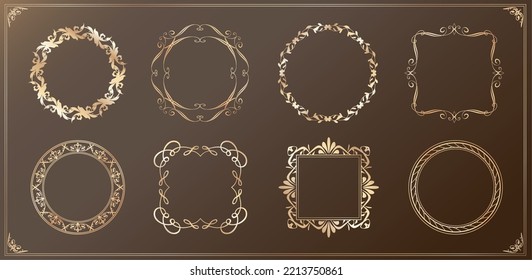 Fashionable frame. Design template. A set of gorgeous foreheads.

