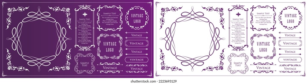 Fashionable frame. Design template. A set of gorgeous foreheads.
