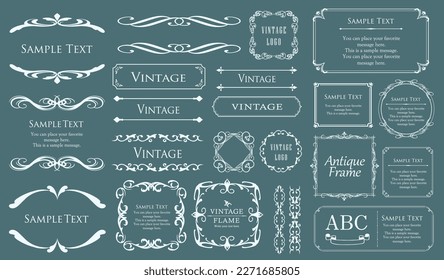 Fashionable frame. Design template. A set of gorgeous foreheads.