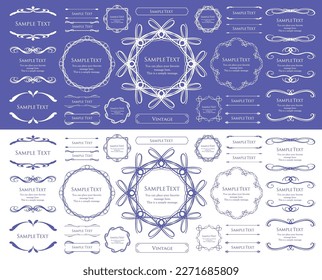 Fashionable frame. Design template. A set of gorgeous foreheads.
