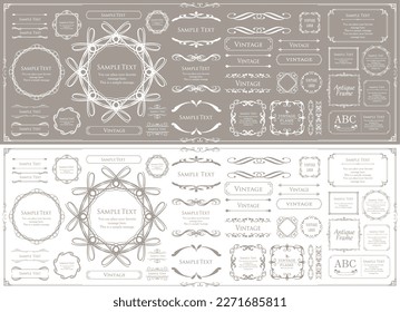 Fashionable frame. Design template. A set of gorgeous foreheads. - Shutterstock ID 2271685811