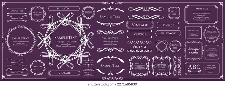 Fashionable frame. Design template. A set of gorgeous foreheads.