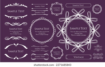 Fashionable frame. Design template. A set of gorgeous foreheads.