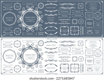 Fashionable frame. Design template. A set of gorgeous foreheads.