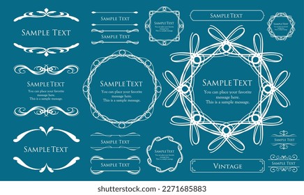 Fashionable frame. Design template. A set of gorgeous foreheads.
