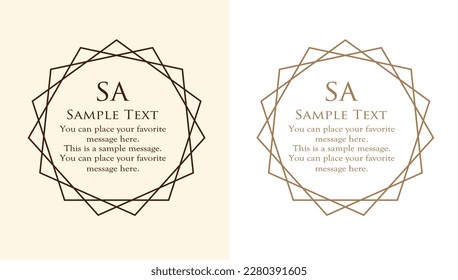 Fashionable frame. Design template. A set of gorgeous foreheads.