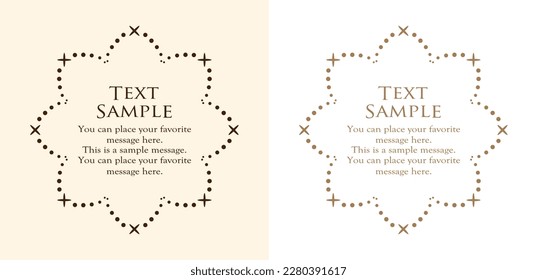 Fashionable frame. Design template. A set of gorgeous foreheads.