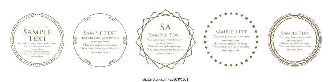 Fashionable frame. Design template. A set of gorgeous foreheads.