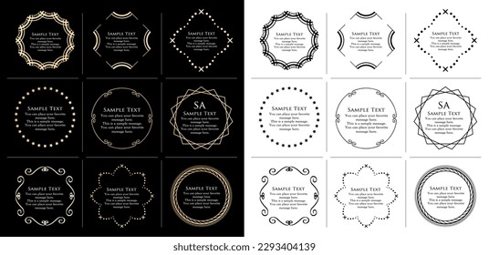 Fashionable frame. Design template. A set of gorgeous foreheads.