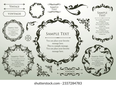 Fashionable frame. Design template. A set of gorgeous foreheads.