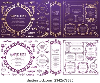 Fashionable frame. Design template. A set of gorgeous foreheads.
