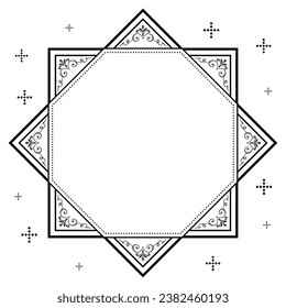 Fashionable frame. Design template. A set of gorgeous foreheads