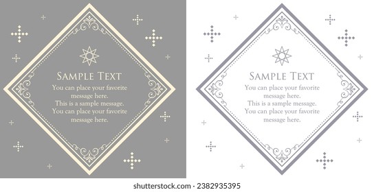 Fashionable frame. Design template. A set of gorgeous foreheads.