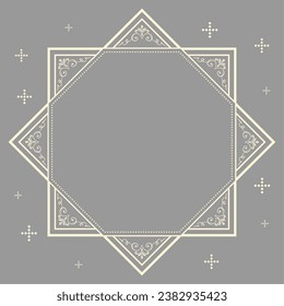 Marco de moda. Plantilla de diseño. Un conjunto de preciosas cabezas.