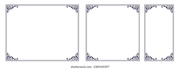 Fashionable frame. Design template. A set of gorgeous foreheads.