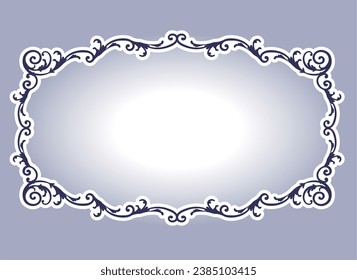 Fashionable frame. Design template. A set of gorgeous foreheads.