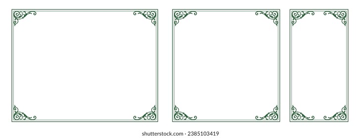 Fashionable frame. Design template. A set of gorgeous foreheads.