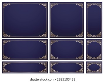 Fashionable frame. Design template. A set of gorgeous foreheads.