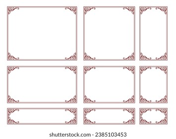 Fashionable frame. Design template. A set of gorgeous foreheads.