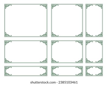 Fashionable frame. Design template. A set of gorgeous foreheads.