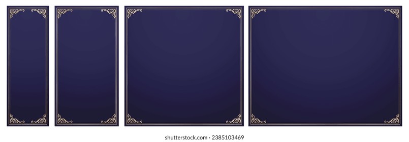 Fashionable frame. Design template. A set of gorgeous foreheads.