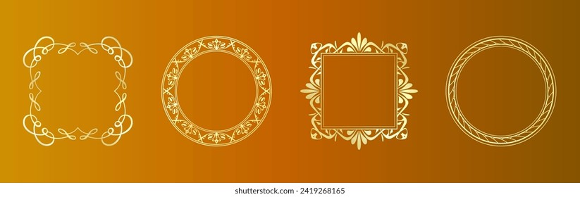 Fashionable frame. Design template. A set of gorgeous foreheads.