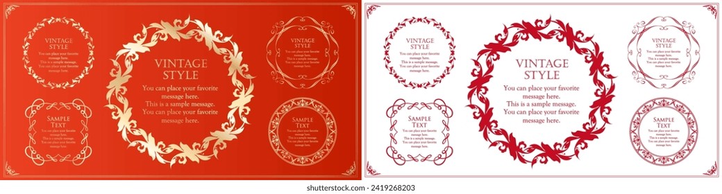 Fashionable frame. Design template. A set of gorgeous foreheads.