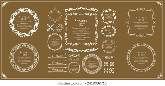 Fashionable frame. Design template. A set of gorgeous foreheads.