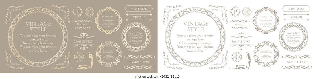 Fashionable frame. Design template. A set of gorgeous foreheads.
