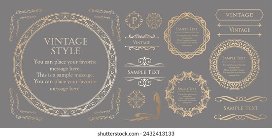 Fashionable frame. Design template. A set of gorgeous foreheads.
