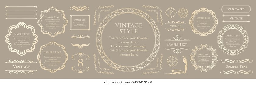 Fashionable frame. Design template. A set of gorgeous foreheads.
