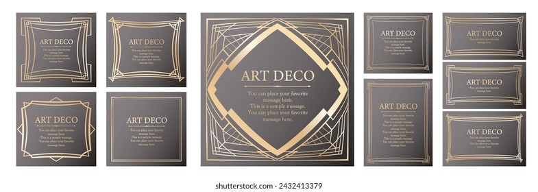 Fashionable frame. Design template. A set of gorgeous foreheads.