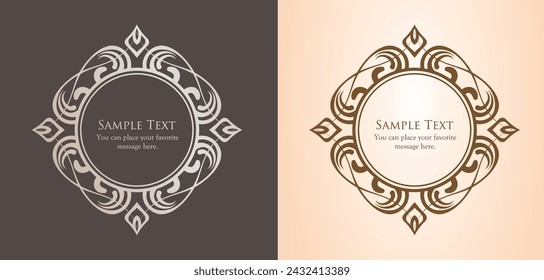 Fashionable frame. Design template. A set of gorgeous foreheads.