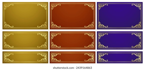 Fashionable frame. Design template. A set of gorgeous foreheads.