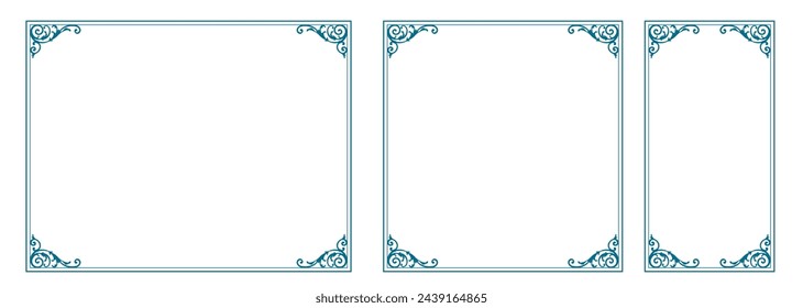 Fashionable frame. Design template. A set of gorgeous foreheads.